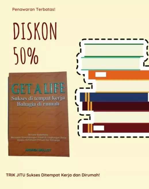 halaman website landing page produk buku-get-a-life