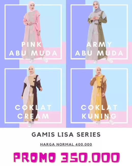 halaman website landing page produk gamis