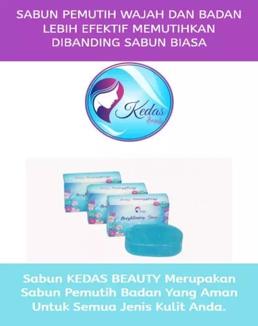 halaman website landing page produk sabun wanita