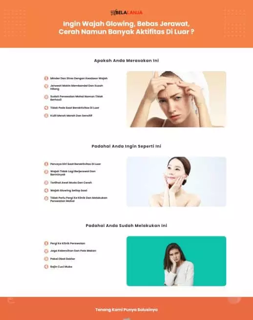 halaman website landing page produk ultrasonic skin scrubber