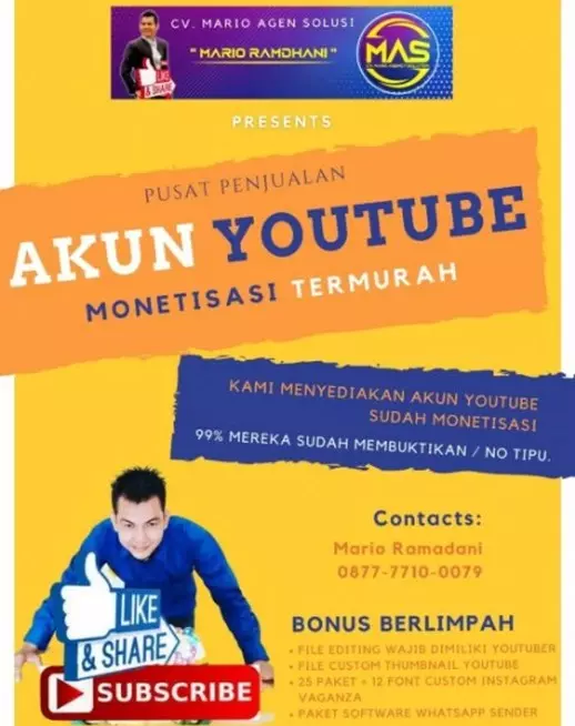 halaman website landing page produk youtube